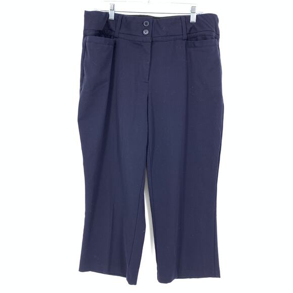 Maurices Pants - Maurices Pants Women's Size 15/16 Cropped Straight Leg Dress Navy Blue